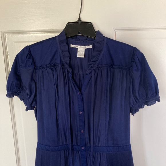 Diane von Furstenberg navy tiered dress size 8 - Picture 7 of 14